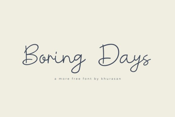 Boring Days Font: Modern Script for Web Headers
