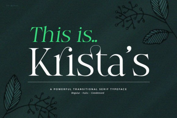 Elevate Brand Luxury with Krista s Serif Typeface