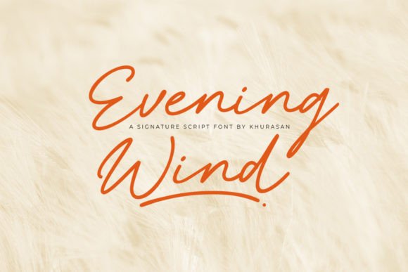 Evening Wind Font for Web Design