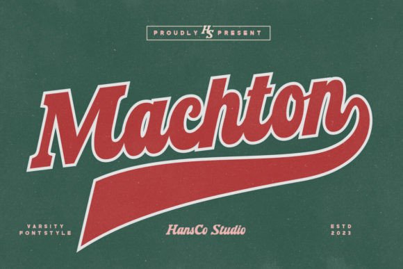 Machton Font: The Varsity Jersey Typeface for Bold Branding