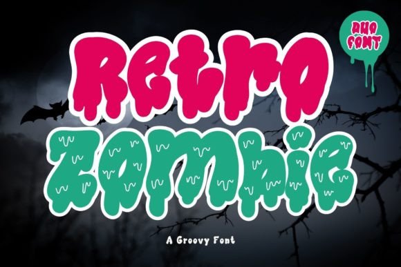Retro Zombie Font for Halloween Design
