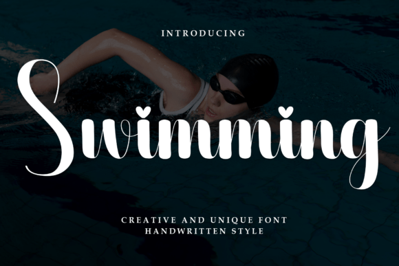 Swimming Font for Creative Projects