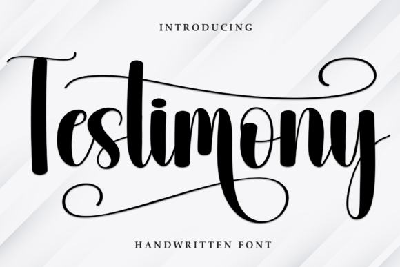 Testimony Font: Elegant Script for Crafters